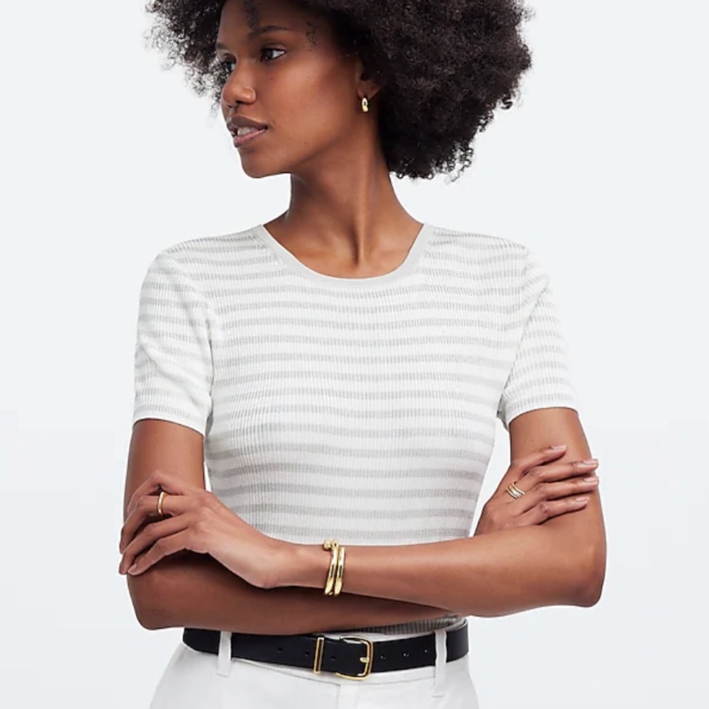 NWT Madewell Micro-Rib Sweater Tee